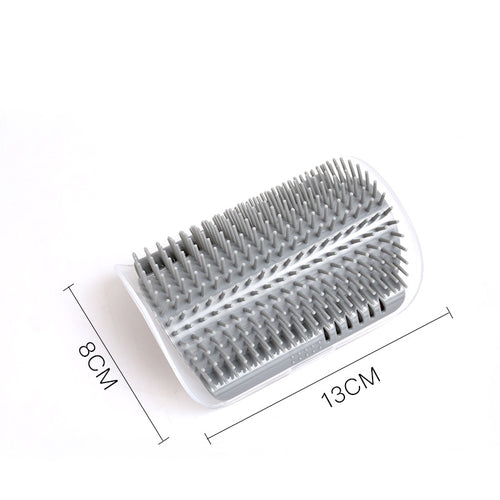 Cat Self-Grooming Brush Pet Wall Rubbing Device — Grey2
