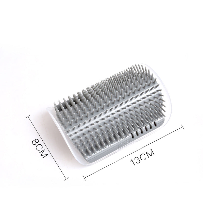 Cat Self-Grooming Brush Pet Wall Rubbing Device — Grey2